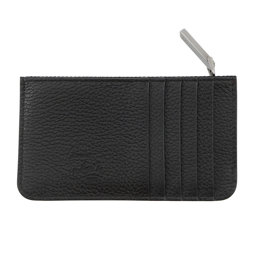 Christian Louboutin Studded Coin Purse Fragment Case Black3225116 Leather