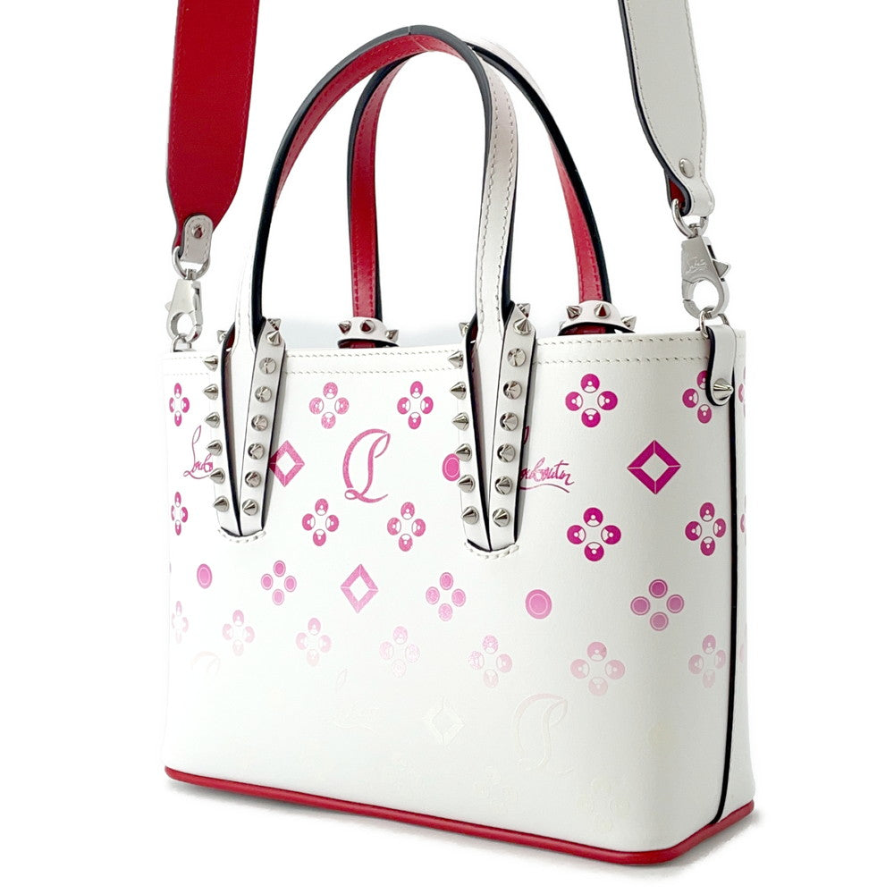 Christian Louboutin Kabata White/Pink1215237 Leather Size Mini