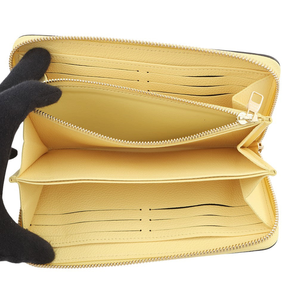 LOUIS VUITTON Zippy Wallet JauneM82043 Monogram Empreinte Leather