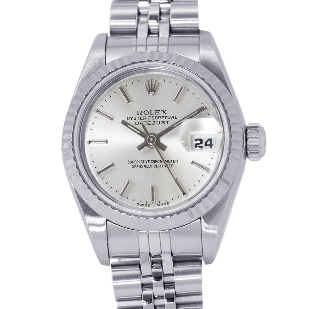 ROLEX Datejust W26mm Stainless Steel K18WG Silver Dial79174