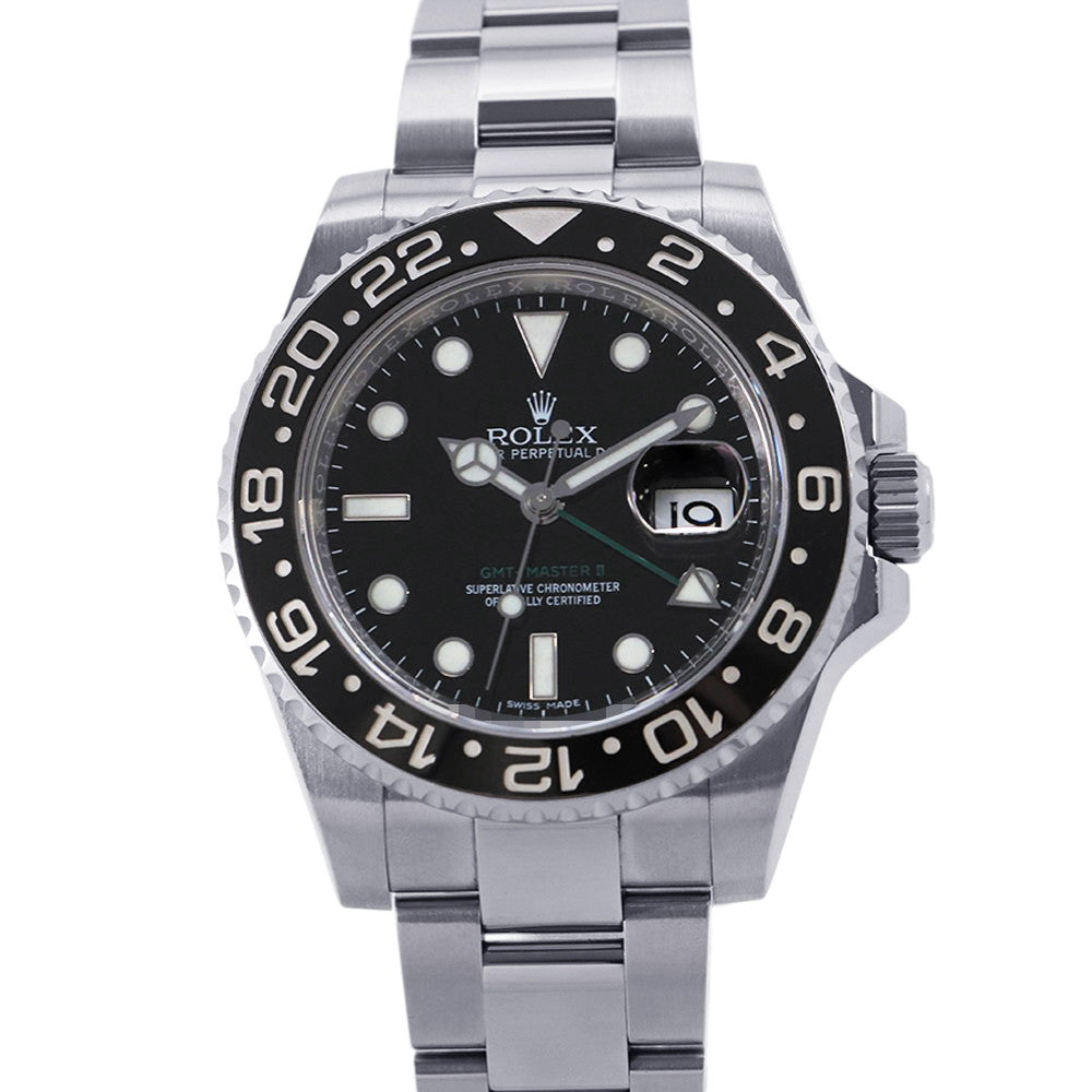 ROLEX GMT MasterII W40mm Stainless Steel Black Dial116710LN