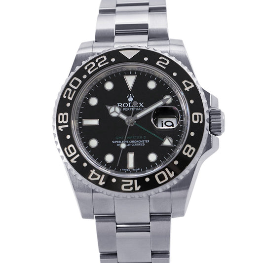 ROLEX GMT MasterII W40mm Stainless Steel Black Dial116710LN