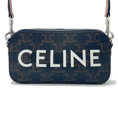 CELINE HorizontalPouch Shoulder Bag Triomphe Tan10L272DM5 PVC Leather