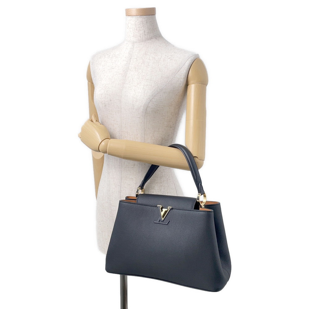 LOUIS VUITTON Capucines Souple Noir/BrownM14370 Calf Leather Size MM