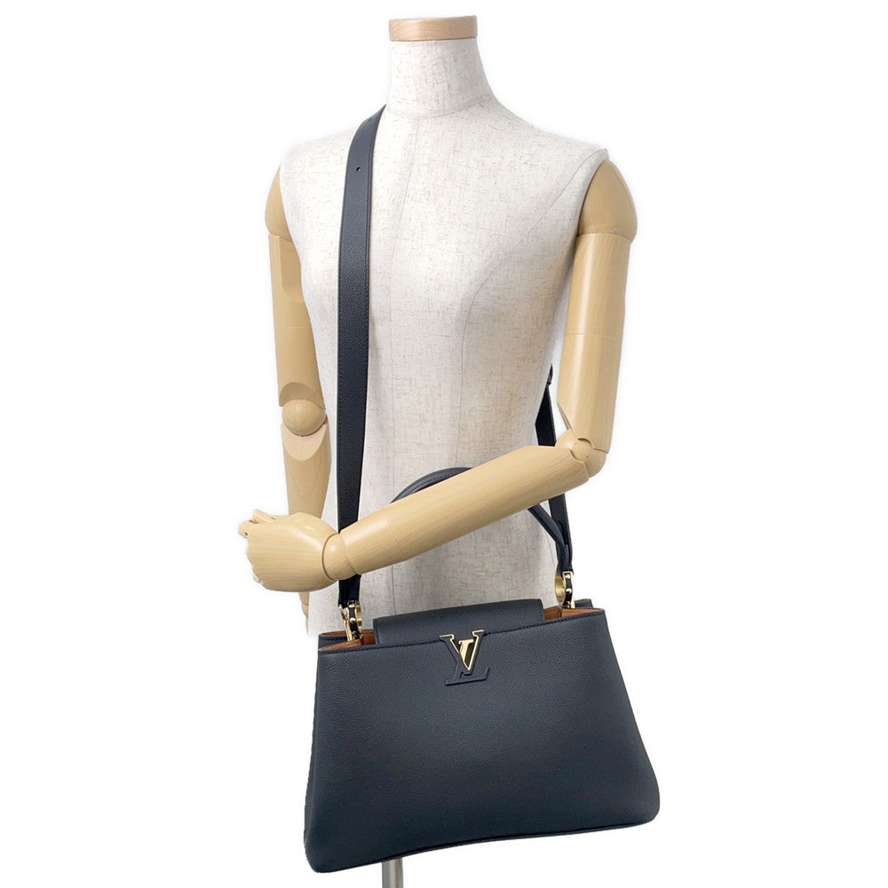 LOUIS VUITTON Capucines Souple Noir/BrownM14370 Calf Leather Size MM