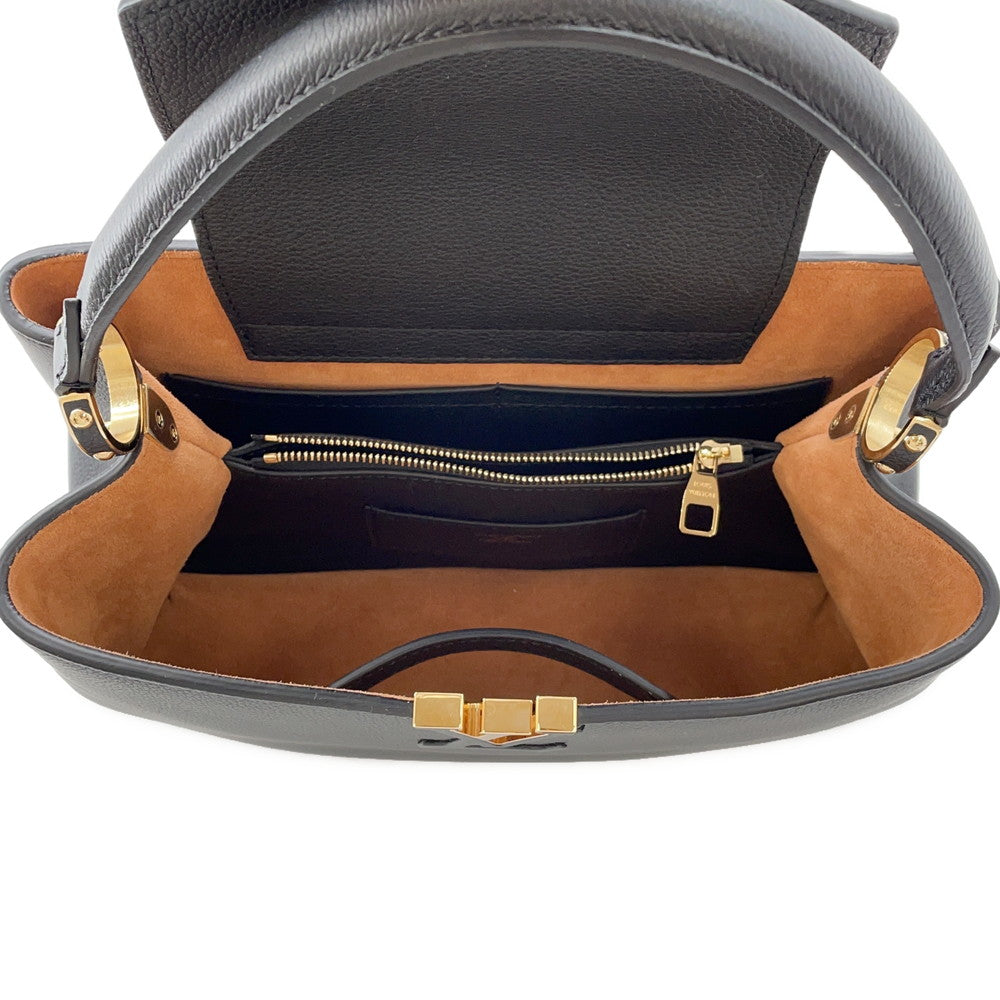 LOUIS VUITTON Capucines Souple Noir/BrownM14370 Calf Leather Size MM