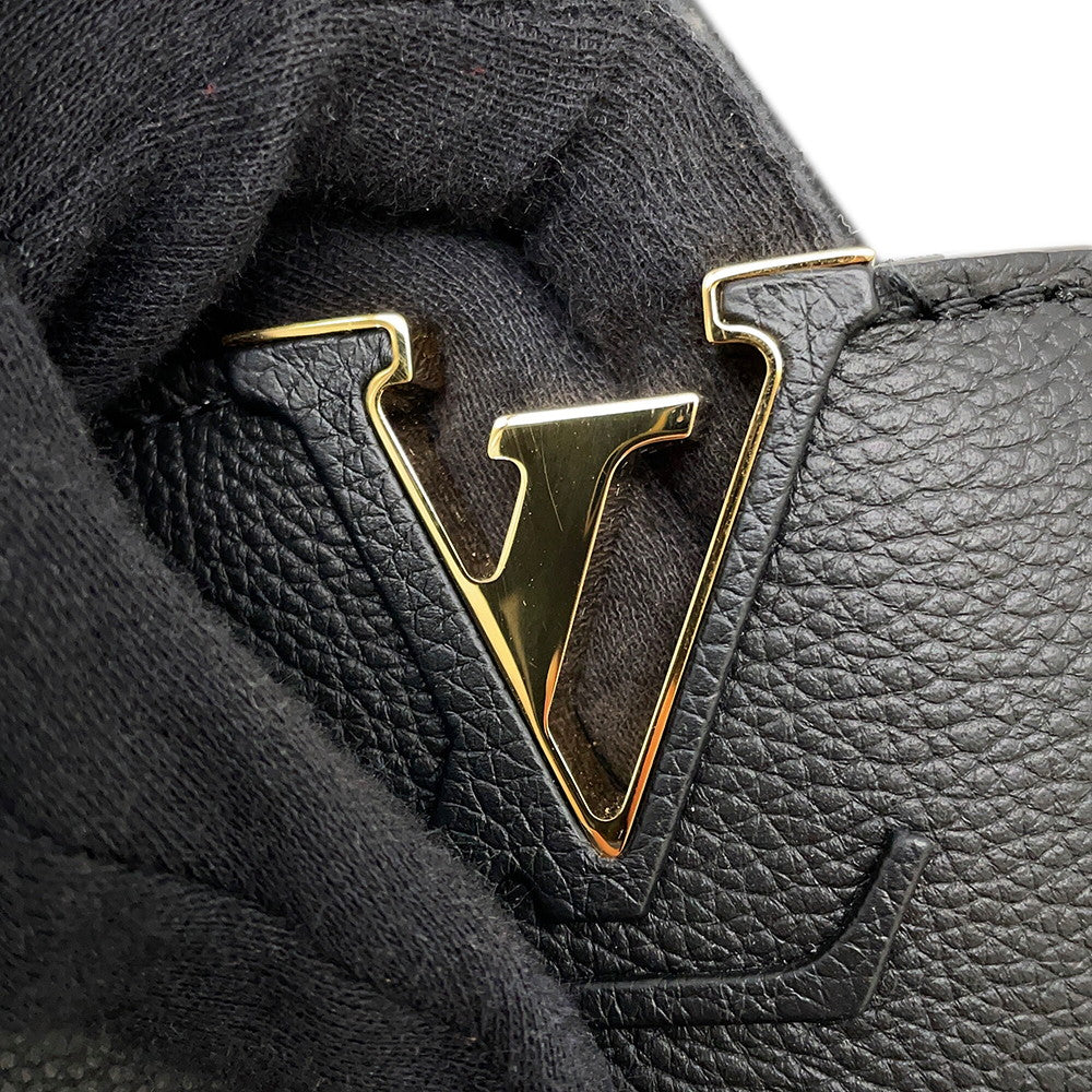 LOUIS VUITTON Capucines Souple Noir/BrownM14370 Calf Leather Size MM