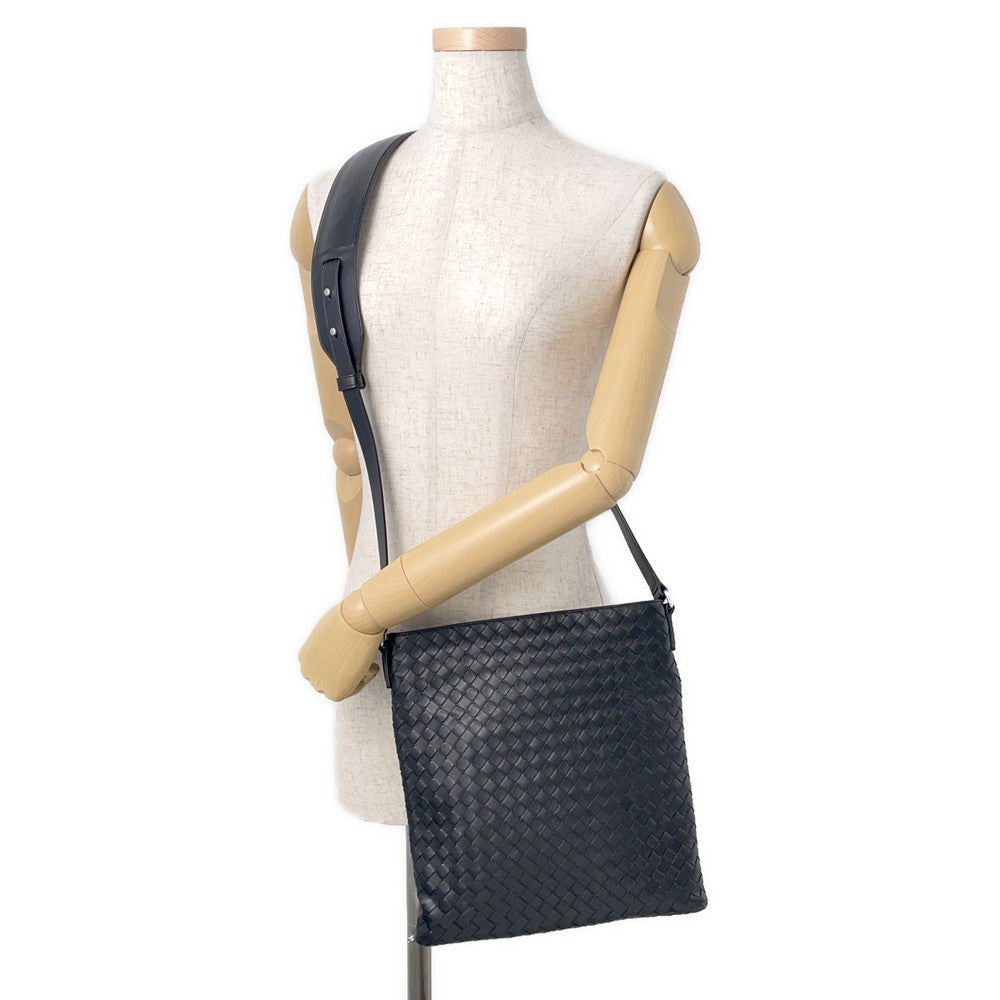 Bottega Veneta INTRECCIATO Shoulder Bag Black577534 Leather