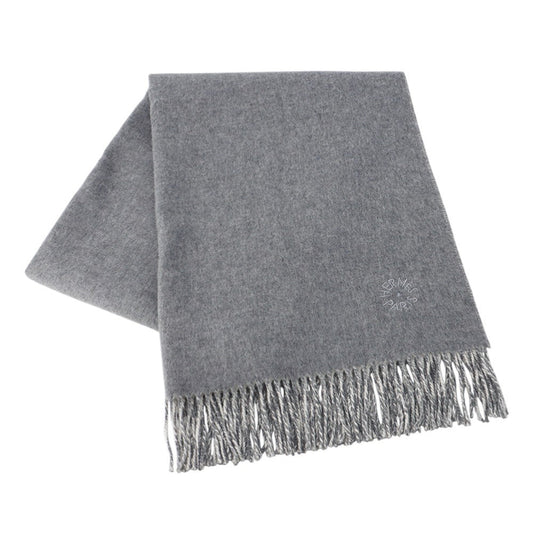 HERMES Double face scarf Gris Flannel / Ivory Coast Cashmere 100%