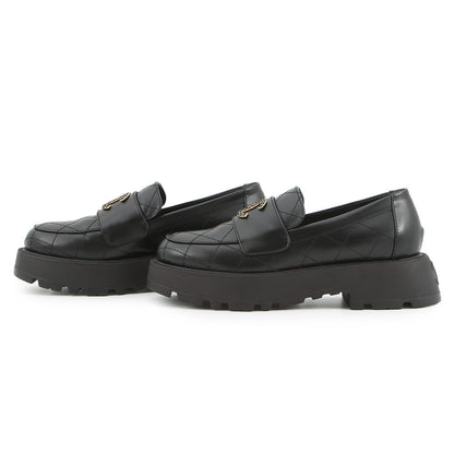 CHANEL CC logo loafers BlackG45921 Calf Leather Rubber Size 37