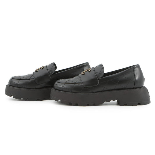 CHANEL CC logo loafers BlackG45921 Calf Leather Rubber Size 37