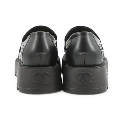 CHANEL CC logo loafers BlackG45921 Calf Leather Rubber Size 37
