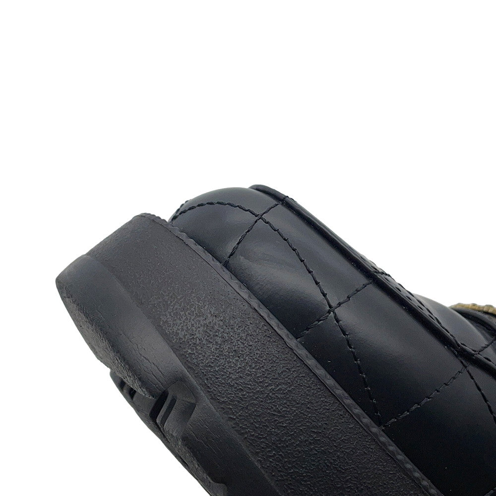 CHANEL CC logo loafers BlackG45921 Calf Leather Rubber Size 37
