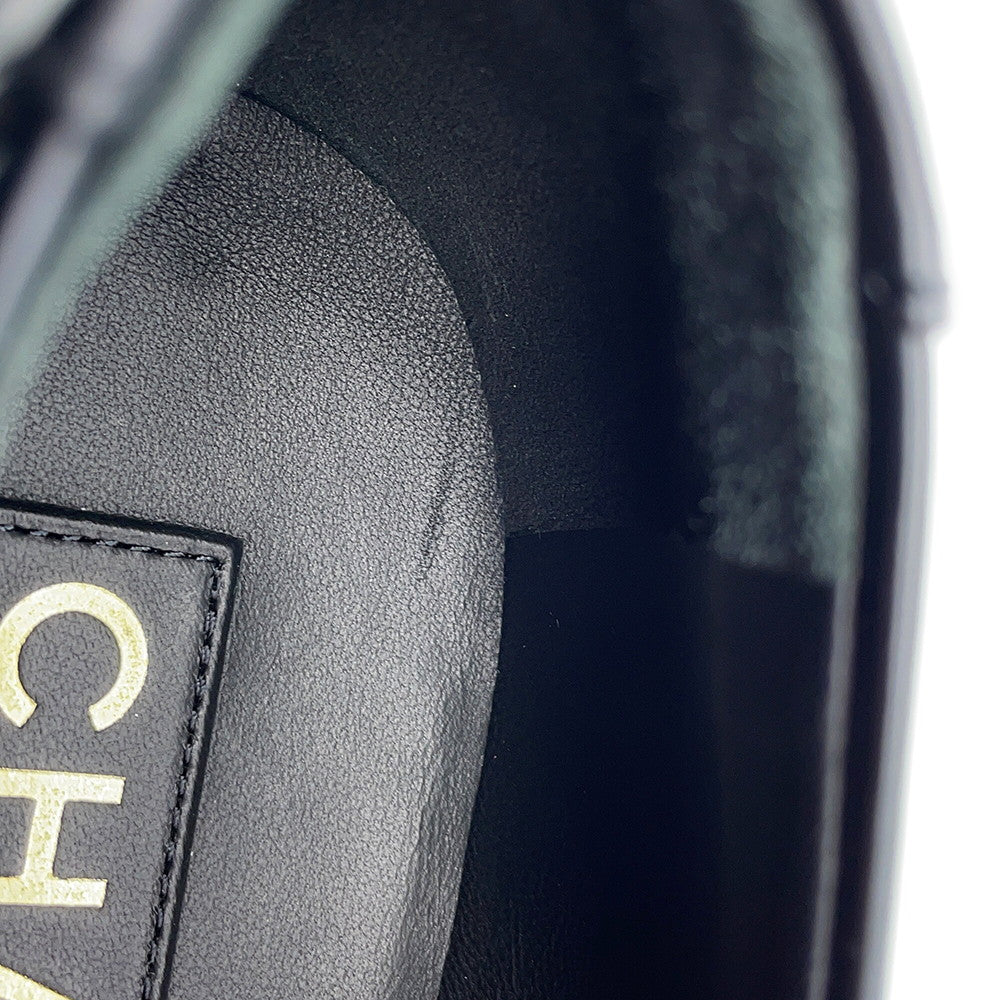 CHANEL CC logo loafers BlackG45921 Calf Leather Rubber Size 37