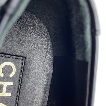 CHANEL CC logo loafers BlackG45921 Calf Leather Rubber Size 37