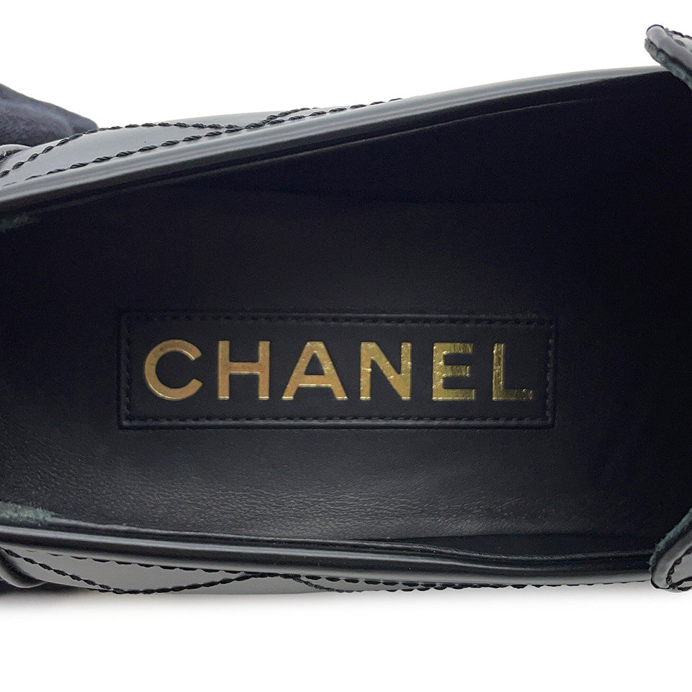 CHANEL CC logo loafers BlackG45921 Calf Leather Rubber Size 37