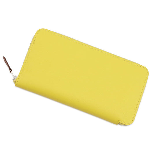 HERMES Azap Long silk in Lime Evercolor