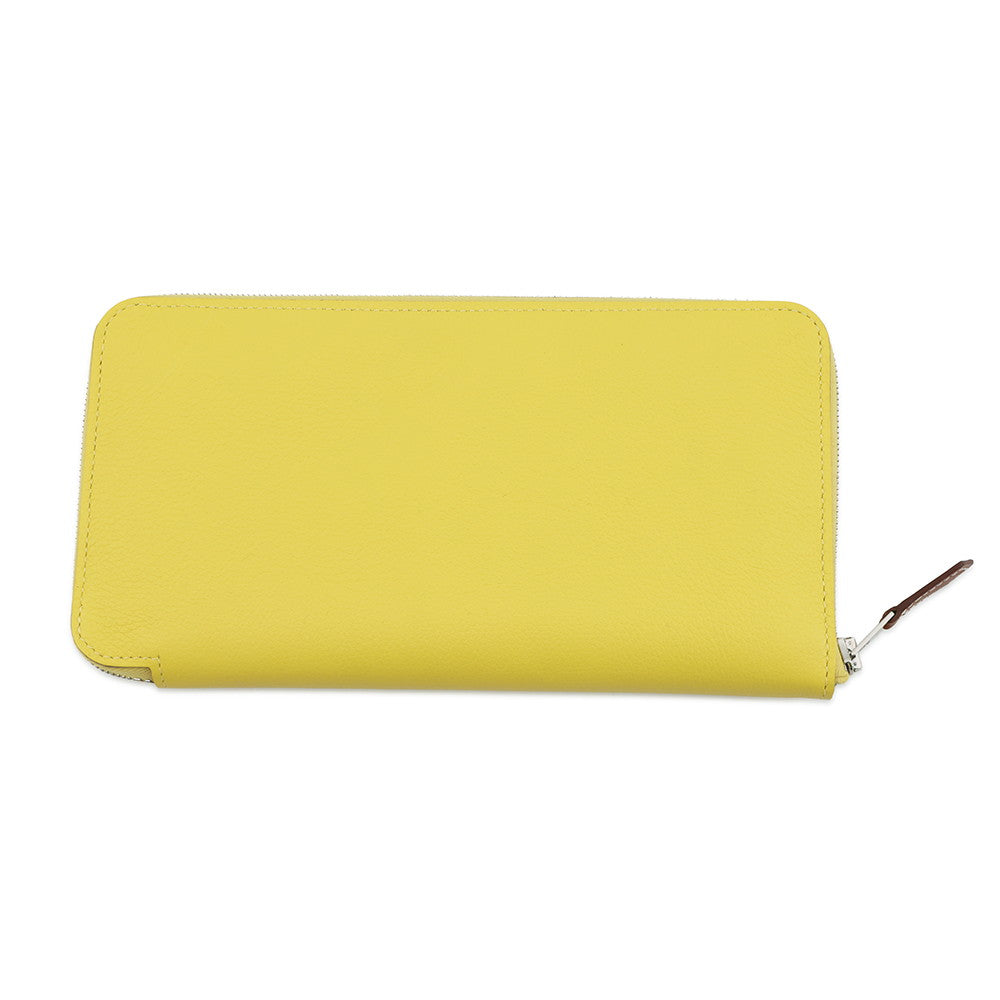 HERMES Azap Long silk in Lime Evercolor