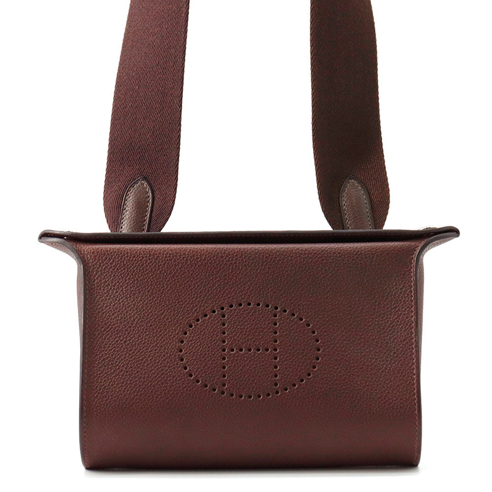 HERMES Videpoches RougeSellier Barenia Leather Fauve