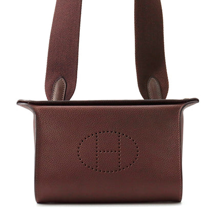 HERMES Videpoches RougeSellier Barenia Leather Fauve