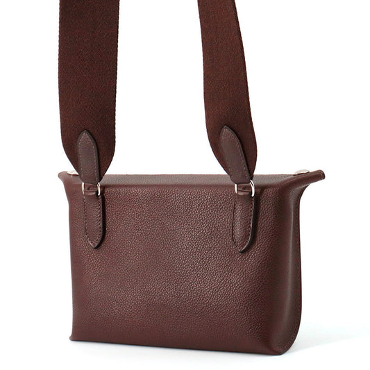HERMES Videpoches RougeSellier Barenia Leather Fauve