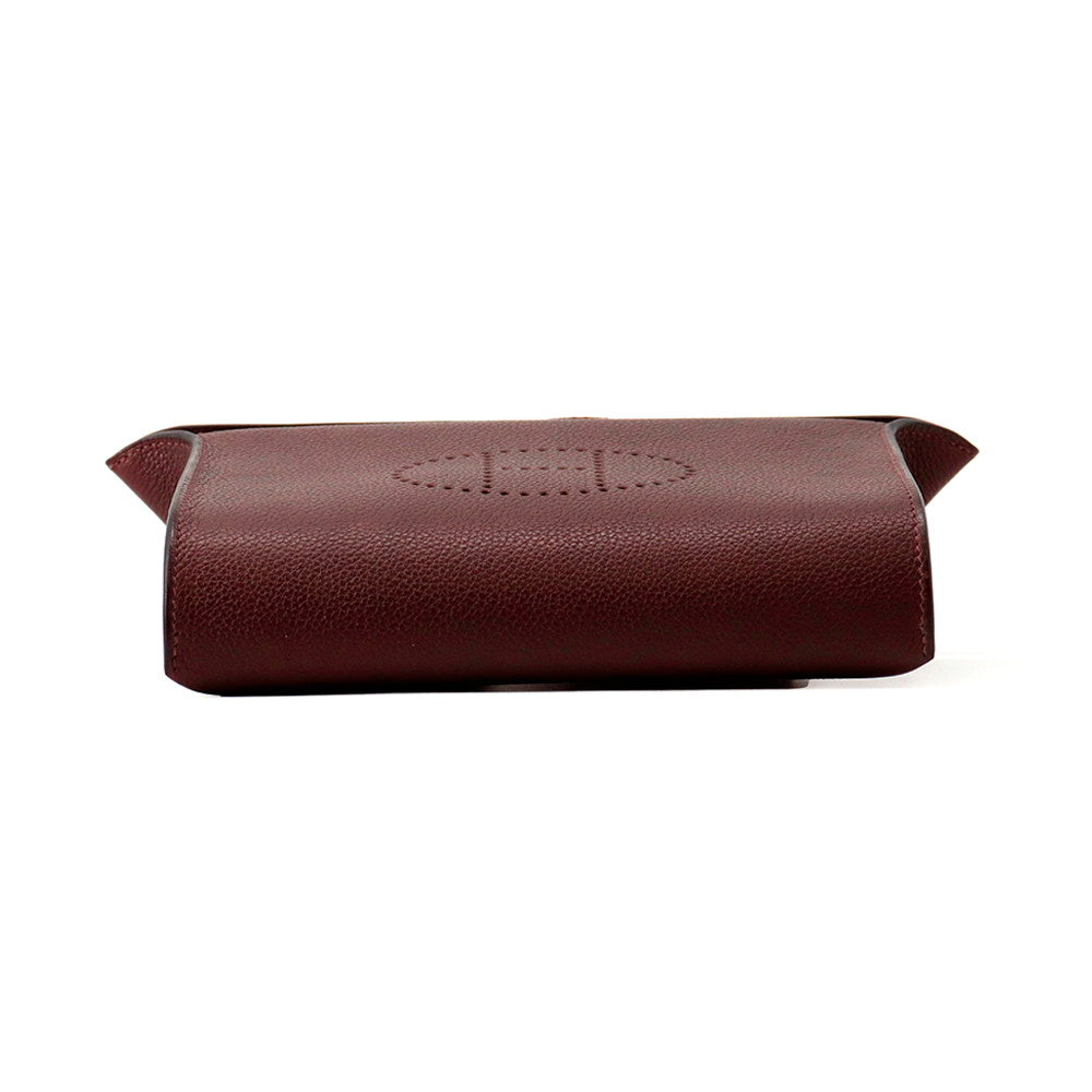 HERMES Videpoches RougeSellier Barenia Leather Fauve