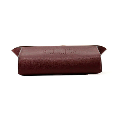 HERMES Videpoches RougeSellier Barenia Leather Fauve