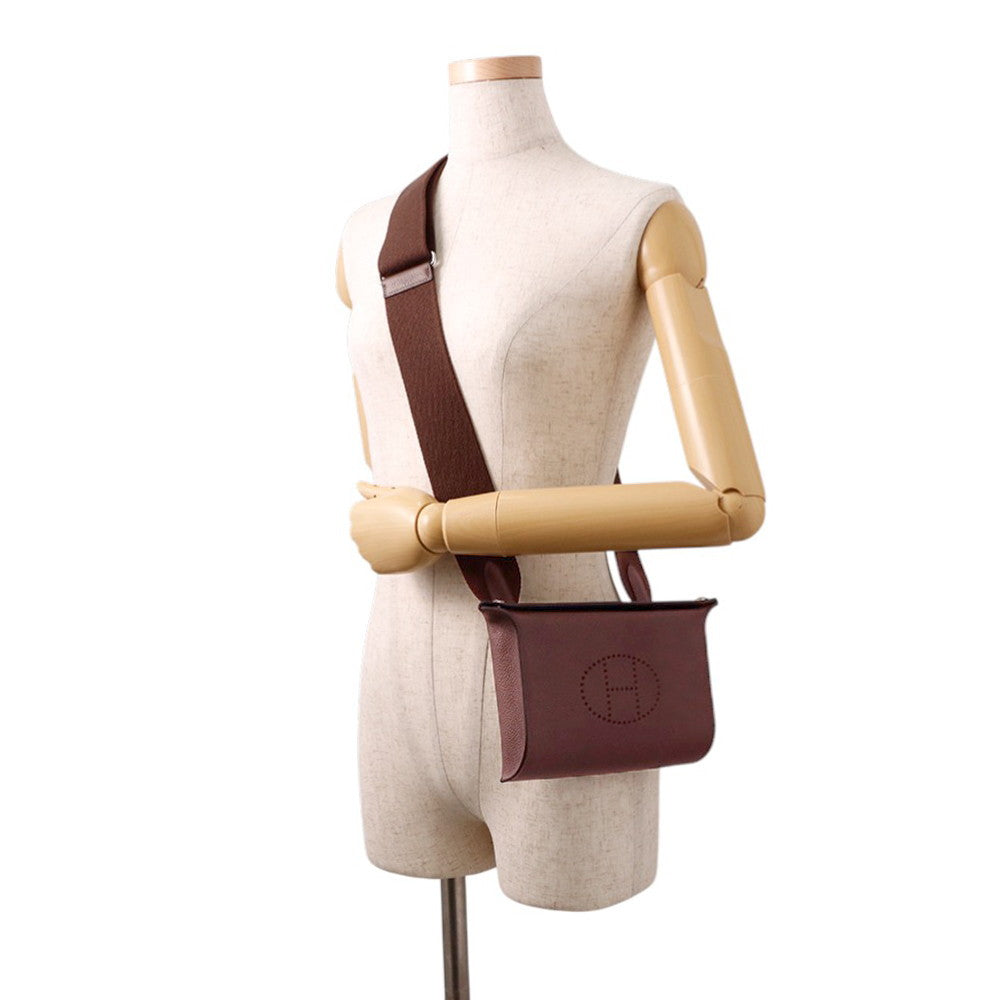 HERMES Videpoches RougeSellier Barenia Leather Fauve