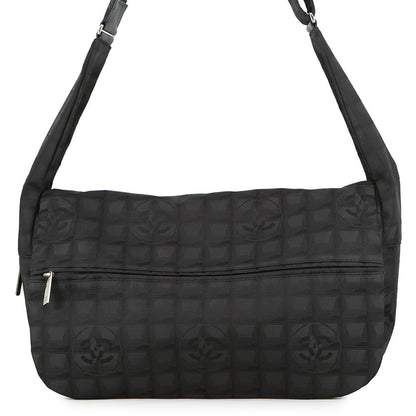 CHANEL New Travel Messenger Bag Black Nylon