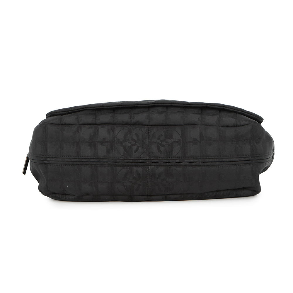 CHANEL New Travel Messenger Bag Black Nylon