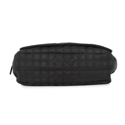 CHANEL New Travel Messenger Bag Black Nylon