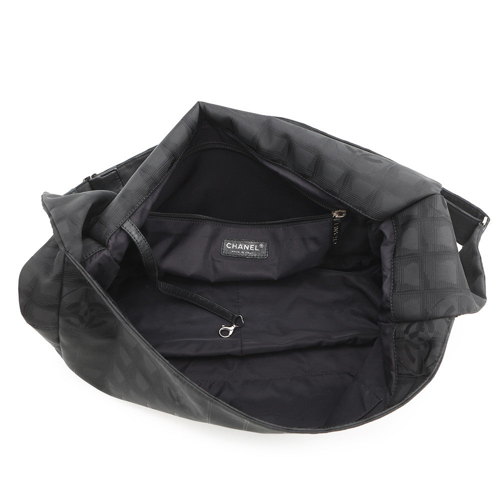 CHANEL New Travel Messenger Bag Black Nylon