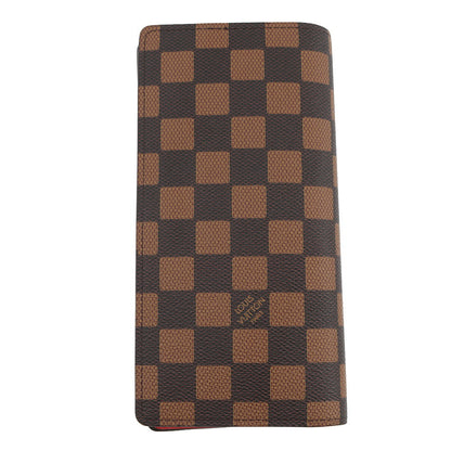 LOUIS VUITTON Portefeuille Brazza Pharrell Williams/NIGO Collaboration 2025 Fall/Winter Collection Brown/RedN40780 Damier Friendship Canvas