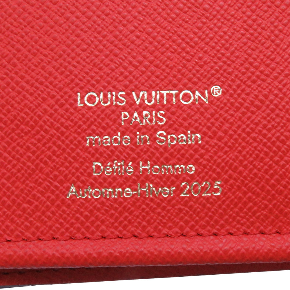 LOUIS VUITTON Portefeuille Brazza Pharrell Williams/NIGO Collaboration 2025 Fall/Winter Collection Brown/RedN40780 Damier Friendship Canvas