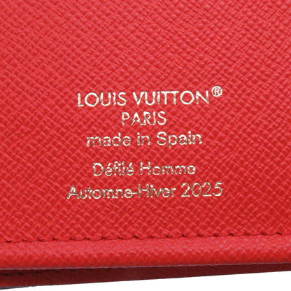 LOUIS VUITTON Portefeuille Brazza Pharrell Williams/NIGO Collaboration 2025 Fall/Winter Collection Brown/RedN40780 Damier Friendship Canvas