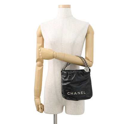 CHANEL CHANEL22 ChainShoulder Bag BlackAS3980 Shiny Calf Leather Size Mini