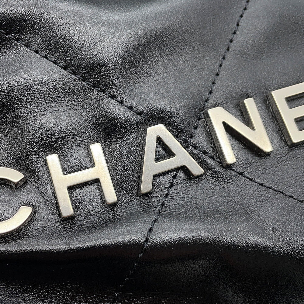 CHANEL CHANEL22 ChainShoulder Bag BlackAS3980 Shiny Calf Leather Size Mini
