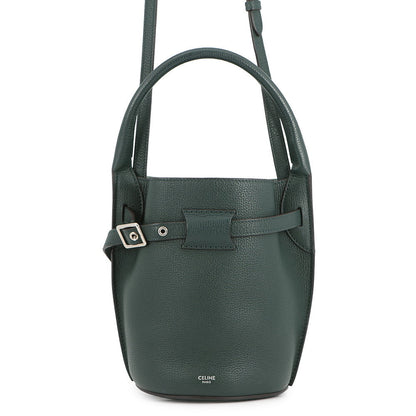 CELINE Big bag bucket Dark Green187243 Leather Size Nano