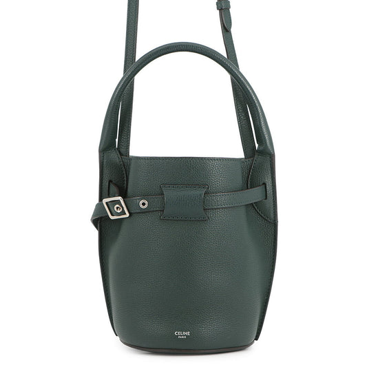 CELINE Big bag bucket Dark Green187243 Leather Size Nano