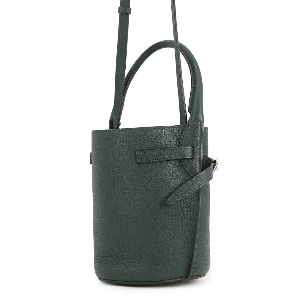 CELINE Big bag bucket Dark Green187243 Leather Size Nano