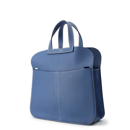 HERMES Halzan Blue Agate Taurillon Clemence Size 31