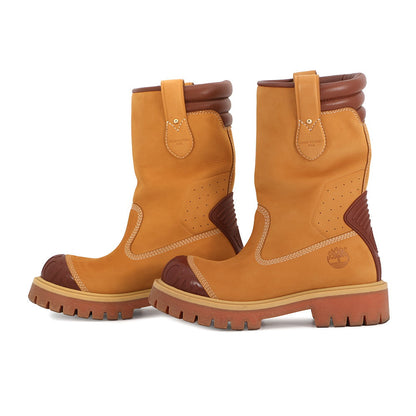 LOUIS VUITTON Timberland LV x Timberland Collaboration Mid Boots Beige/Brown Nubuck Leather Size 9.5
