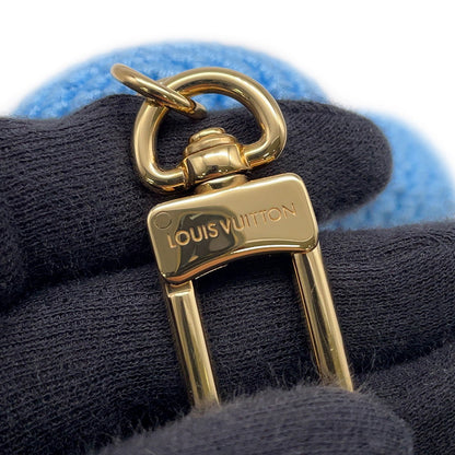 LOUIS VUITTON Bag Charm My Vivienne Crochet Blue/BeigeM02582 Cotton Leather