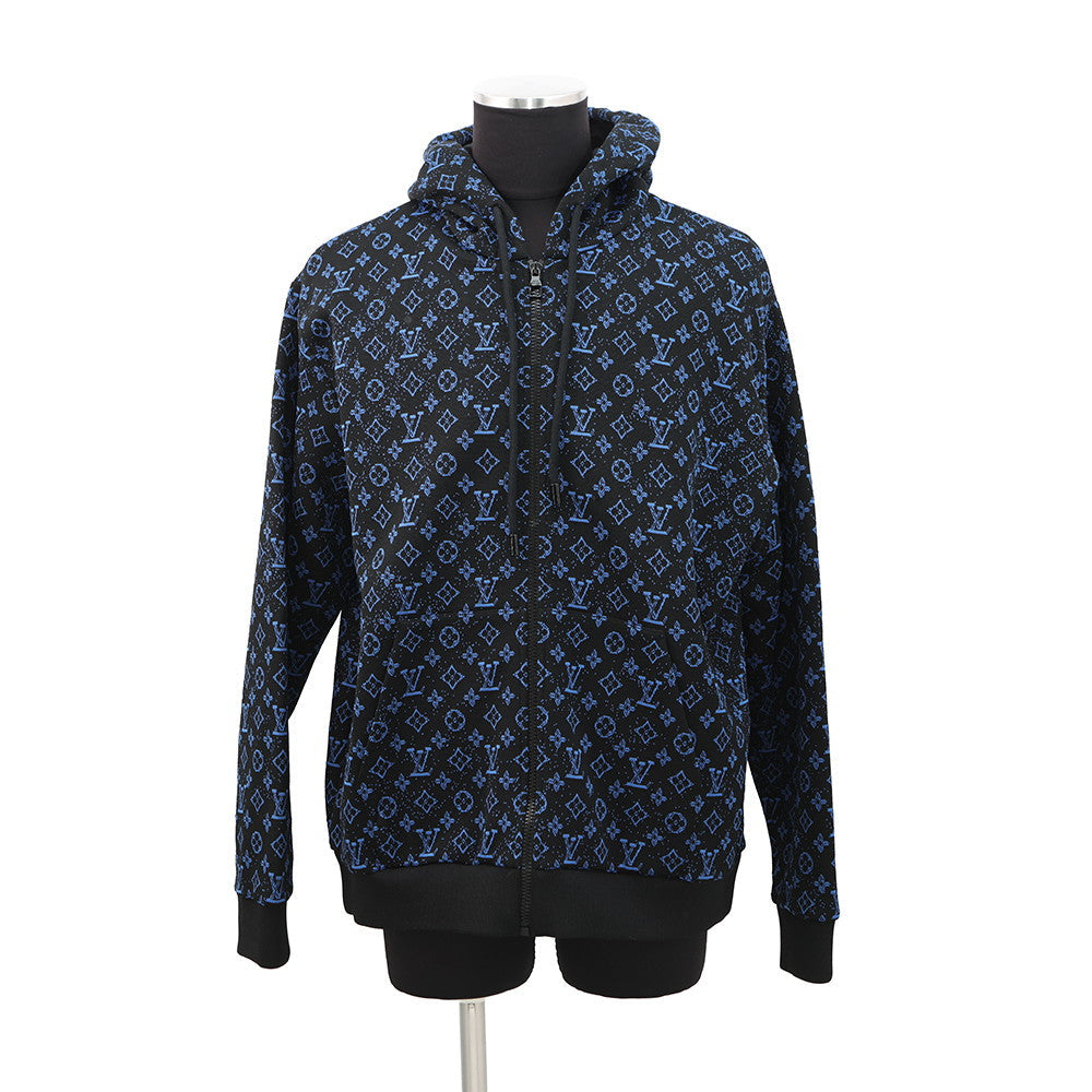 LOUIS VUITTON Zip hoodie Size XL Noir/BlueRM2319 SQ5 HOY04W Polyester56% Nylon29% Cotton15%