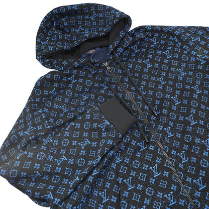 LOUIS VUITTON Zip hoodie Size XL Noir/BlueRM2319 SQ5 HOY04W Polyester56% Nylon29% Cotton15%