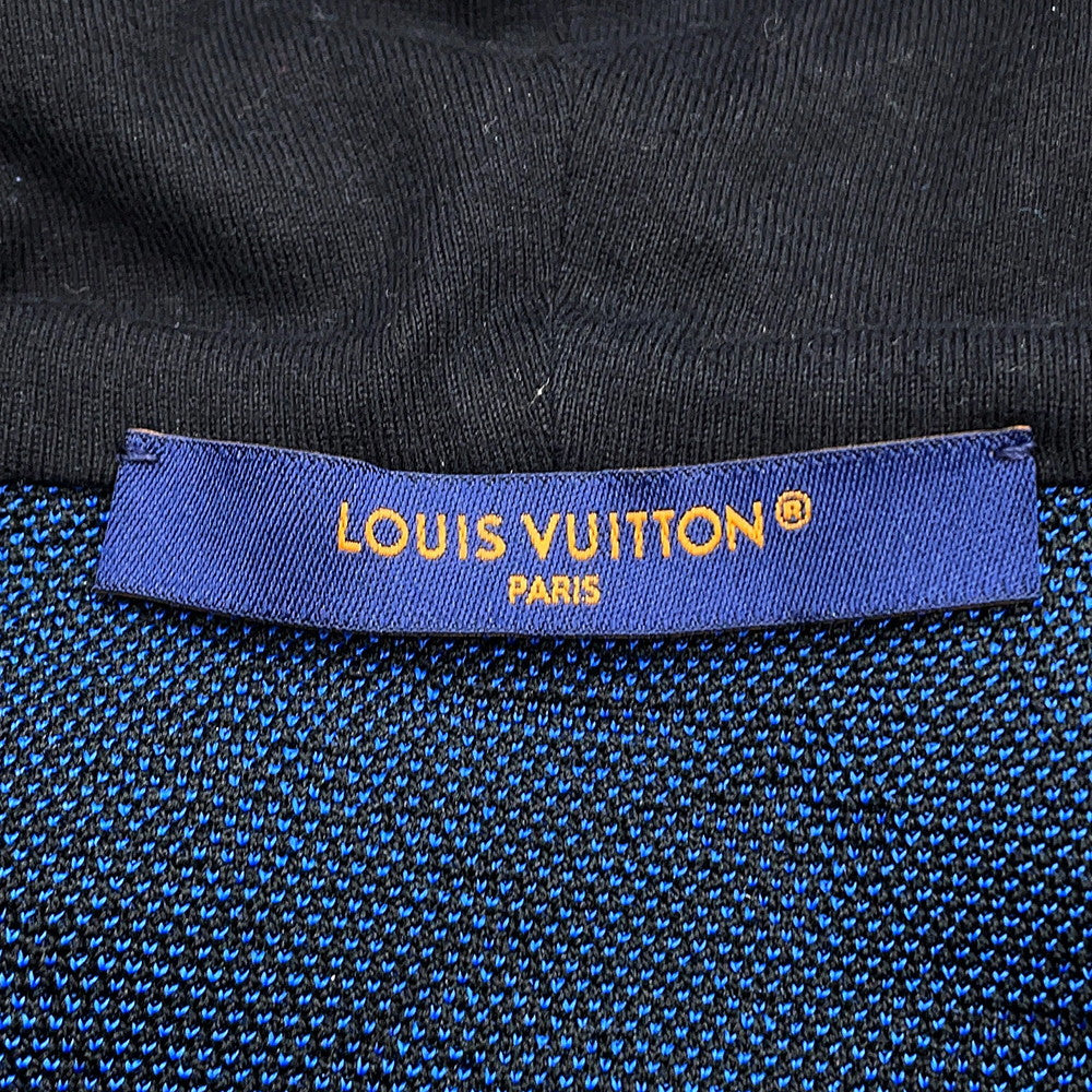 LOUIS VUITTON Zip hoodie Size XL Noir/BlueRM2319 SQ5 HOY04W Polyester56% Nylon29% Cotton15%