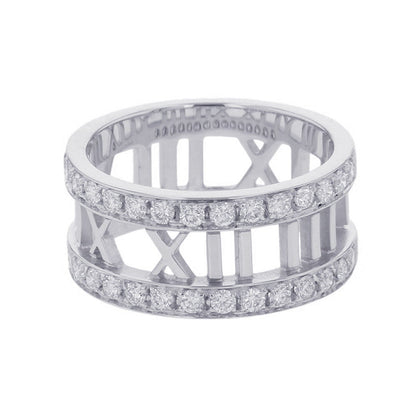 TIFFANY&Co. Atlas Open Ring Size Approximately No. 13 18K White Gold
