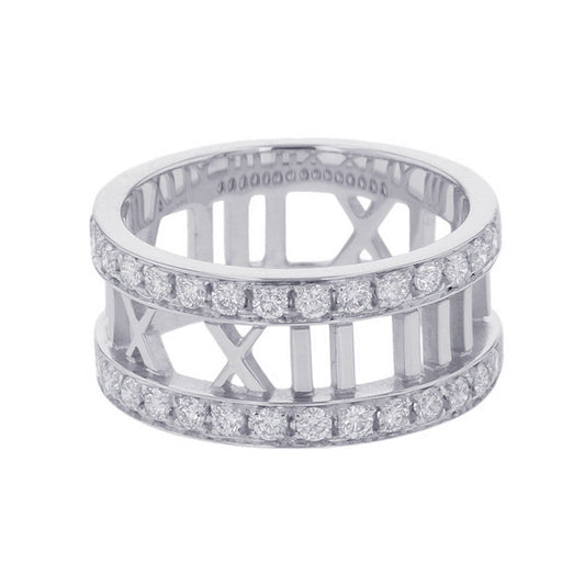 TIFFANY&Co. Atlas Open Ring Size Approximately No. 13 18K White Gold