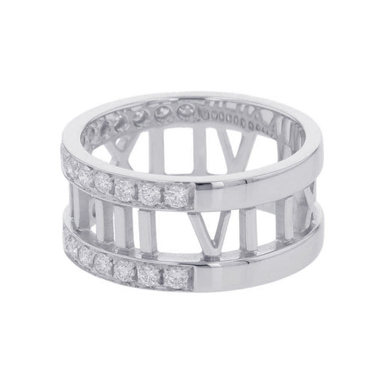 TIFFANY&Co. Atlas Open Ring Size Approximately No. 13 18K White Gold