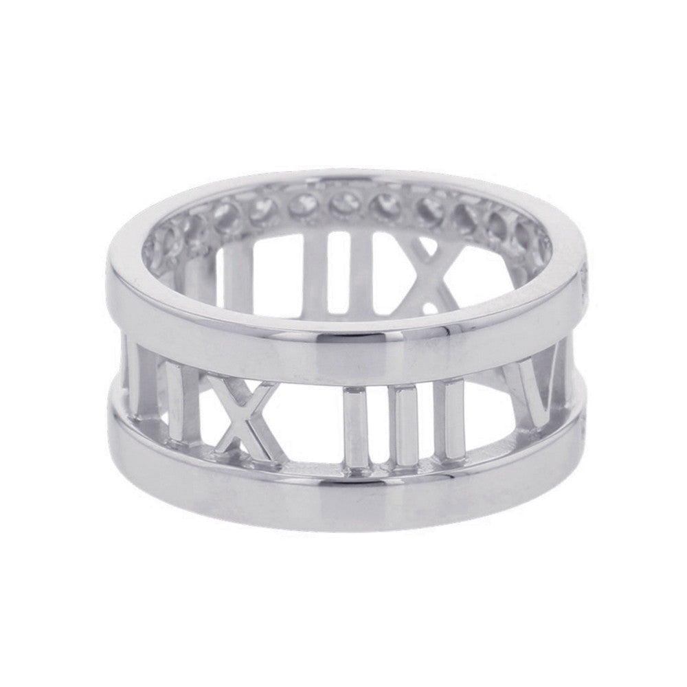 TIFFANY&Co. Atlas Open Ring Size Approximately No. 13 18K White Gold